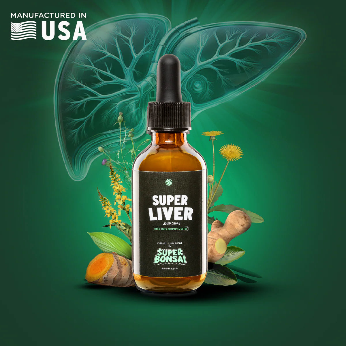 Super Liver Desintoxicación 3 en 1 - hígado, estómago e intestinos