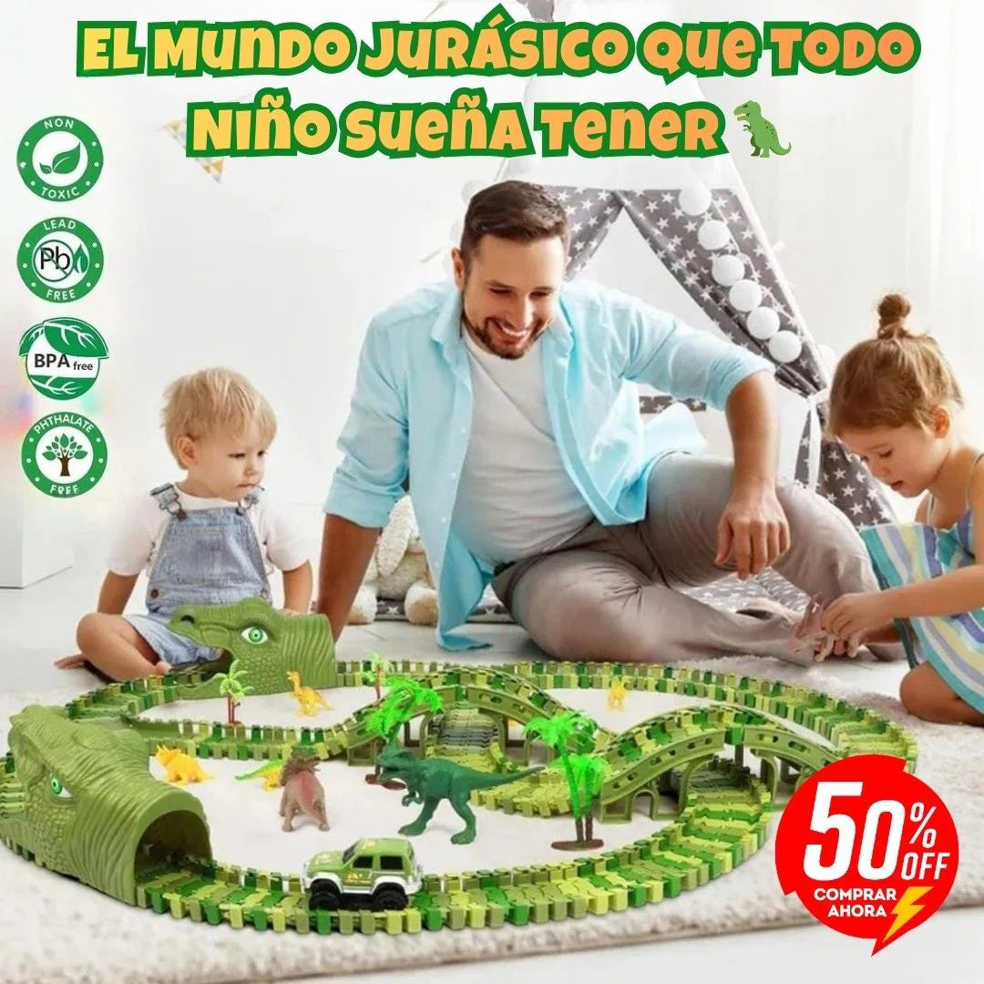 PISTA DINO TRACK FLEXIBLE QUE SE TRANSFORMA