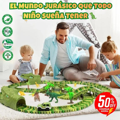 PISTA DINO TRACK FLEXIBLE QUE SE TRANSFORMA
